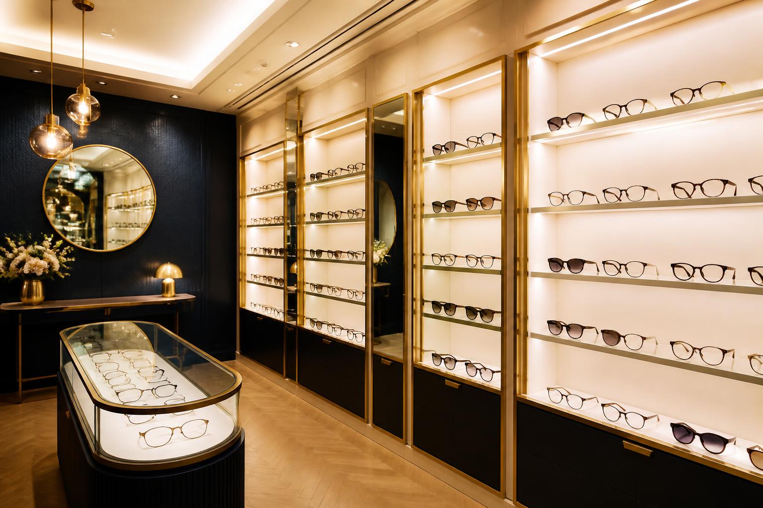 Premium optical showroom with designer frames